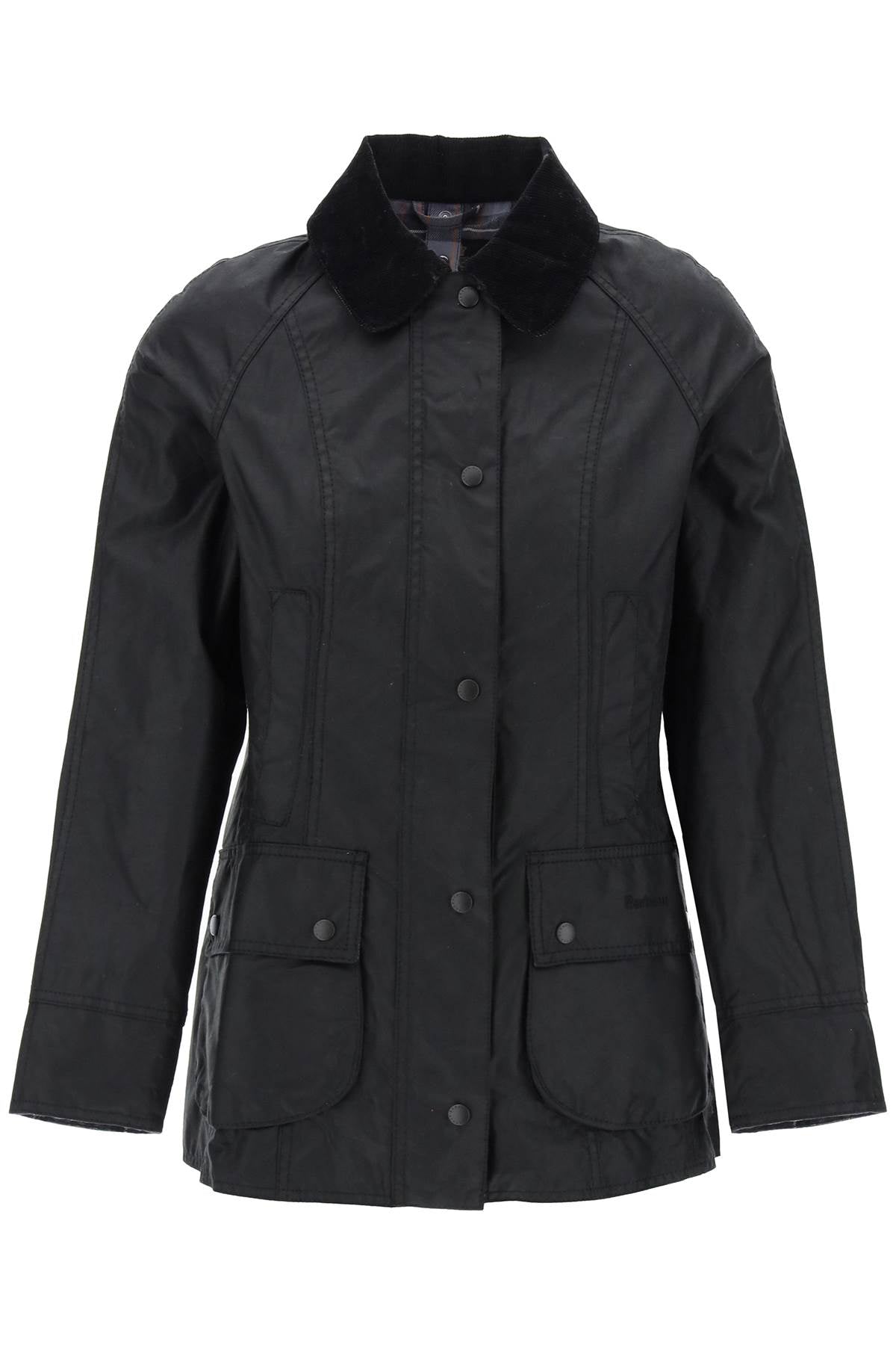 BARBOUR Classic Waxed Cotton Jacket for Women in Nero - SS24 Collection