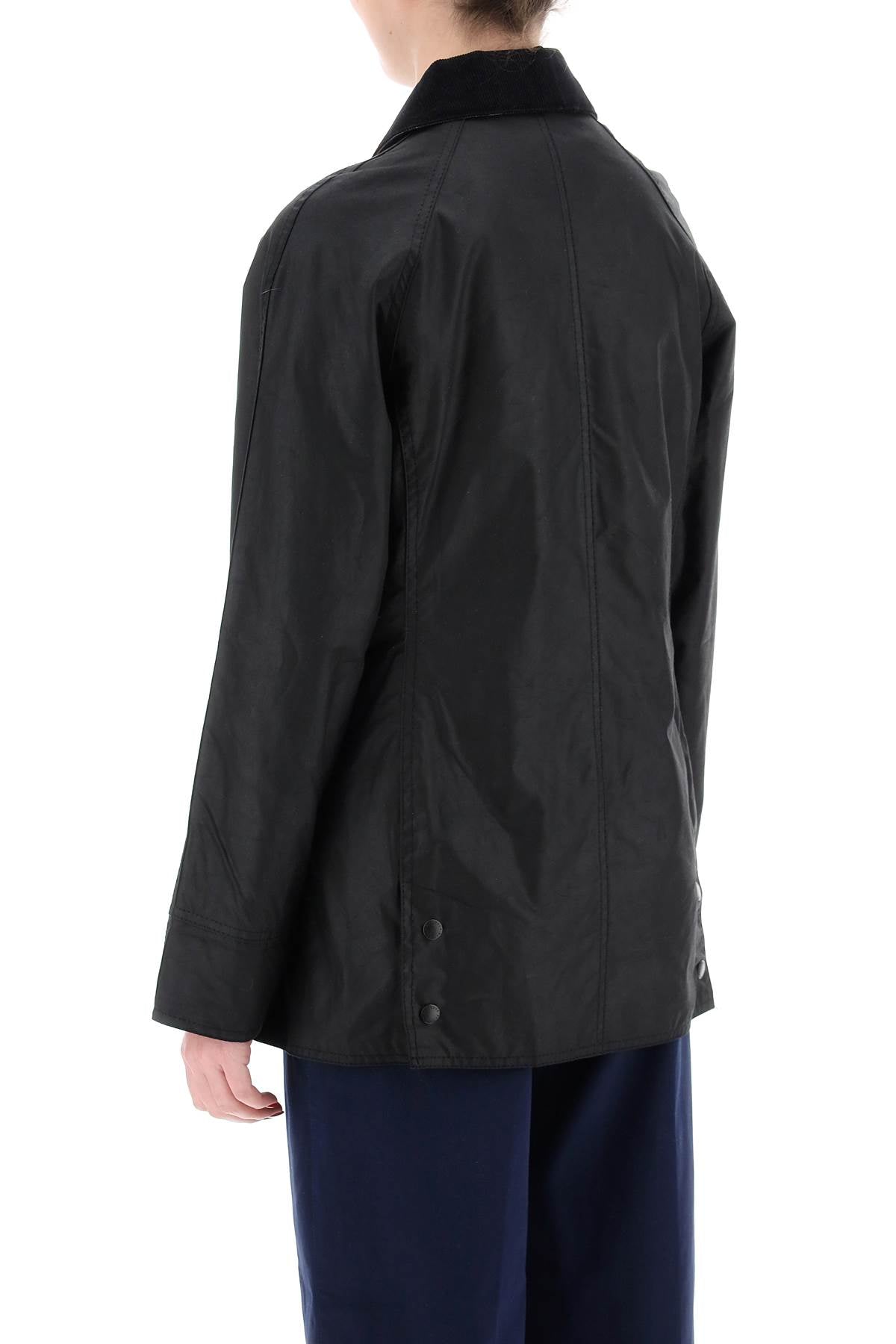 BARBOUR Classic Waxed Cotton Jacket for Women in Nero - SS24 Collection