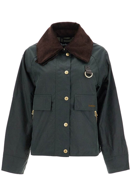 BARBOUR Flared Cotton Waxed Jacket for Women - Size 8