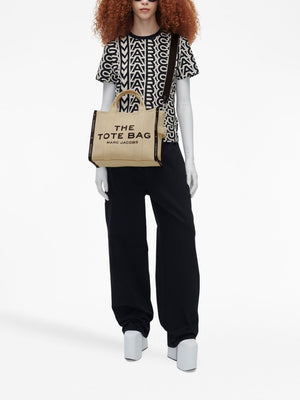 MARC JACOBS Jacquard Medium Cotton-Blend Tote with Contrast Logo and Silver Hardware