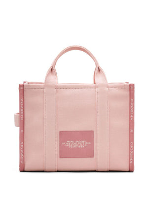 MARC JACOBS Pastel Pink Tote Handbag with Vivid Roses - Medium Size