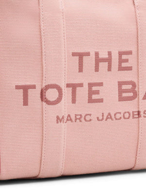 MARC JACOBS Pastel Pink Tote Handbag with Vivid Roses - Medium Size