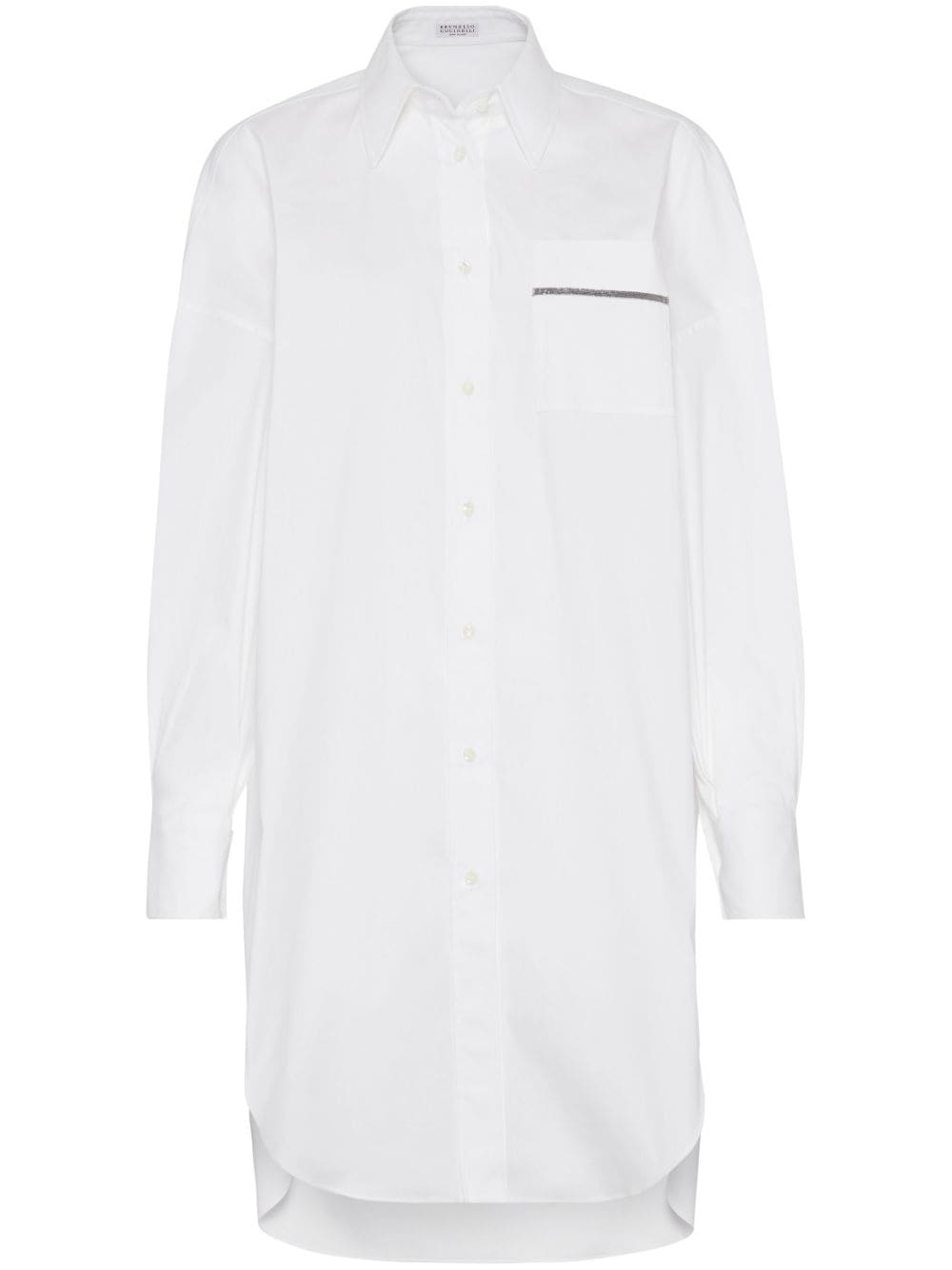 BRUNELLO CUCINELLI Signature Cotton Blend Shirt with Chain Detail