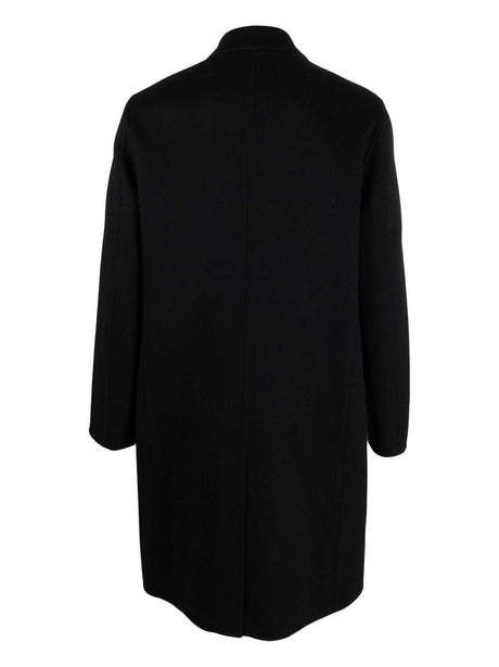 豪华黑色羊毛和羊绒大衣 | FW22系列