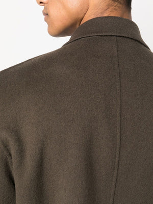 Olive Branch Wool and Cashmere Coat for Men - FW22