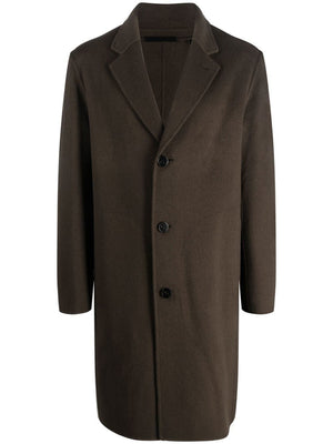 Olive Branch Wool and Cashmere Coat for Men - FW22