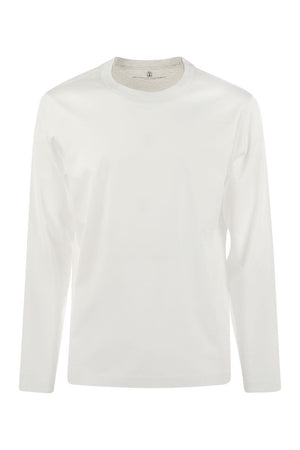 BRUNELLO CUCINELLI Essential Long-Sleeve Crew-Neck Cotton T-Shirt