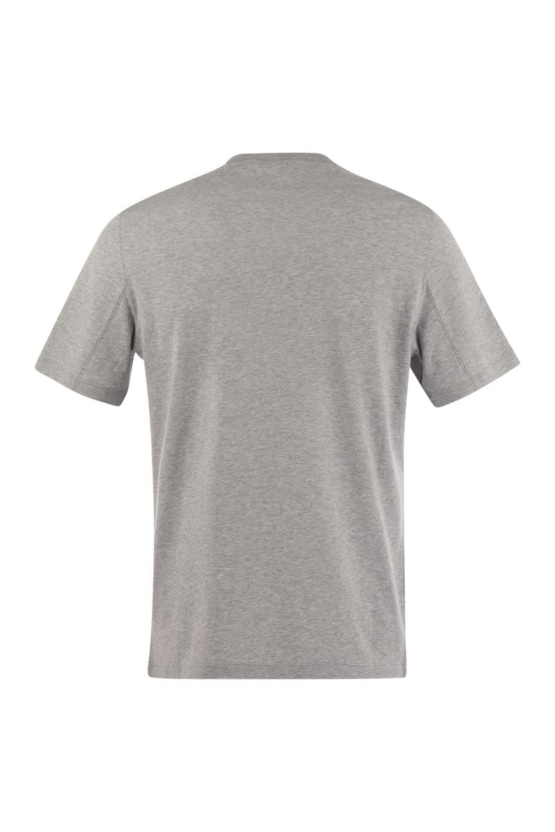 BRUNELLO CUCINELLI Eternal Balance Crew-Neck Cotton T-Shirt with Seasonal Print