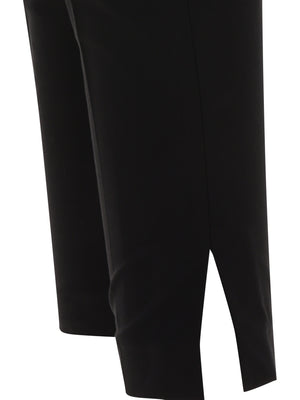 BRUNELLO CUCINELLI Classic Black Capri Trousers for Women with Monili Decoration