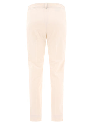 BRUNELLO CUCINELLI Women's White Straight Pants for the 2024 Summer Season