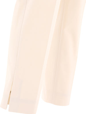 BRUNELLO CUCINELLI Women's White Straight Pants for the 2024 Summer Season