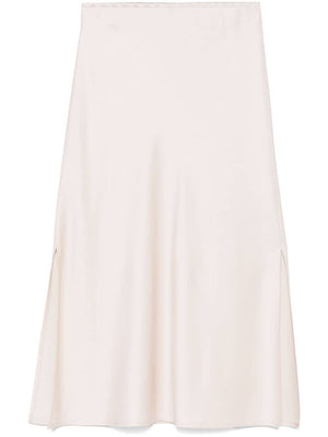 BRUNELLO CUCINELLI High Waist Midi Skirt with Side Slits