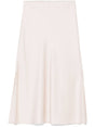 BRUNELLO CUCINELLI High-Waisted Satin A-Line Skirt