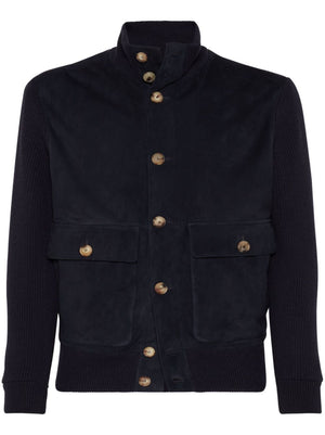 BRUNELLO CUCINELLI Men's Suede Bomber Jacket - Fall/Winter 2024