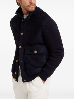 BRUNELLO CUCINELLI Men's Suede Bomber Jacket - Fall/Winter 2024