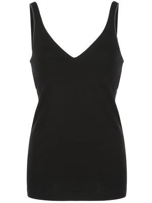 BRUNELLO CUCINELLI Slim-Fit Black Cotton Tank Top for Women