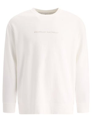 BRUNELLO CUCINELLI White Techno Sweatshirt for Men - SS24