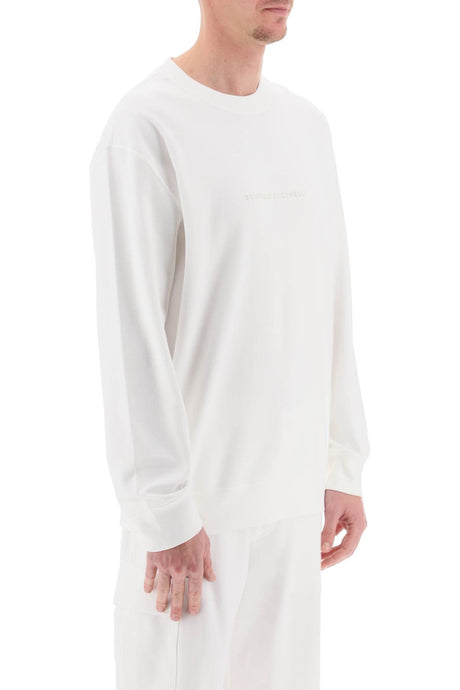 BRUNELLO CUCINELLI White Techno Sweatshirt for Men - SS24