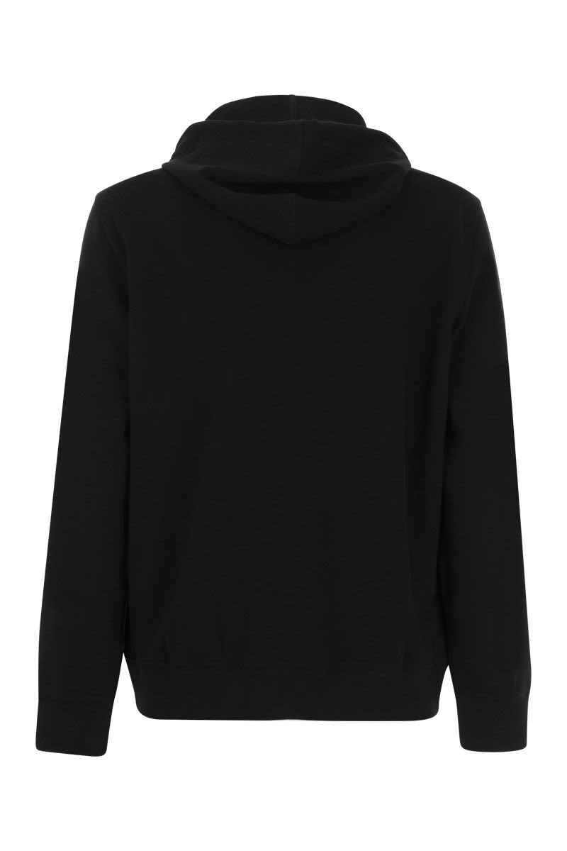 BRUNELLO CUCINELLI Black Drawstring Hoodie with Zip Fastening and Pockets for Men - Spring/Summer 2024