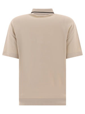女士灰色PIQUE棉质短袖Polo衫-SS24系列