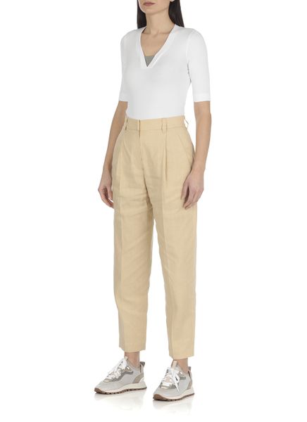 BRUNELLO CUCINELLI Cotton V-Neck Top for Women - SS25 Collection