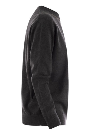 BRUNELLO CUCINELLI Elegant Cashmere Sweater with Jewel Neckline