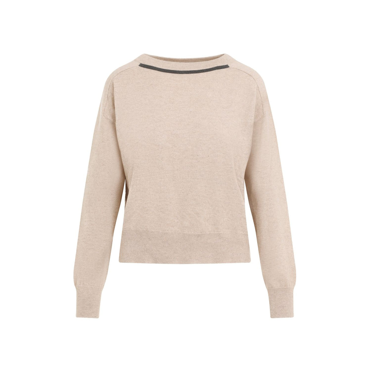 Áo len cổ tròn bằng cashmere