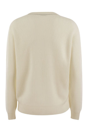 BRUNELLO CUCINELLI Elegant Cashmere Sweater with Sparkling Detail