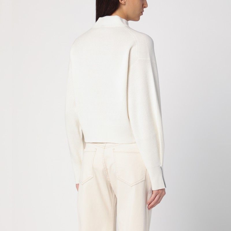 BRUNELLO CUCINELLI Elevated White Cashmere Turtleneck Sweater