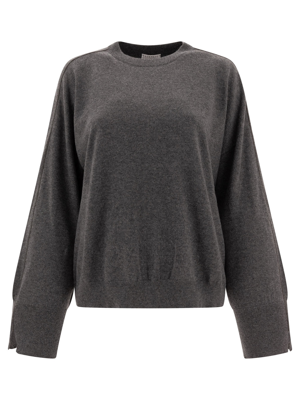 BRUNELLO CUCINELLI Cashmere Sweater with Elegant Detailing - Relaxed Fit