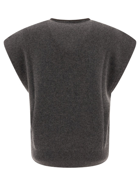 BRUNELLO CUCINELLI CASHMERE RIBBED SWEATER