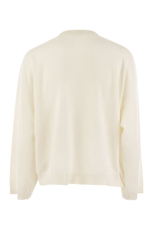 เสื้อกันหนาวผ้าขนสัตว์ Cashmere สวยหรูพร้อมกระเป๋าเคลือบ Monile