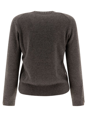 BRUNELLO CUCINELLI Cashmere Sweater with Shiny Cuff Details - Regular Fit