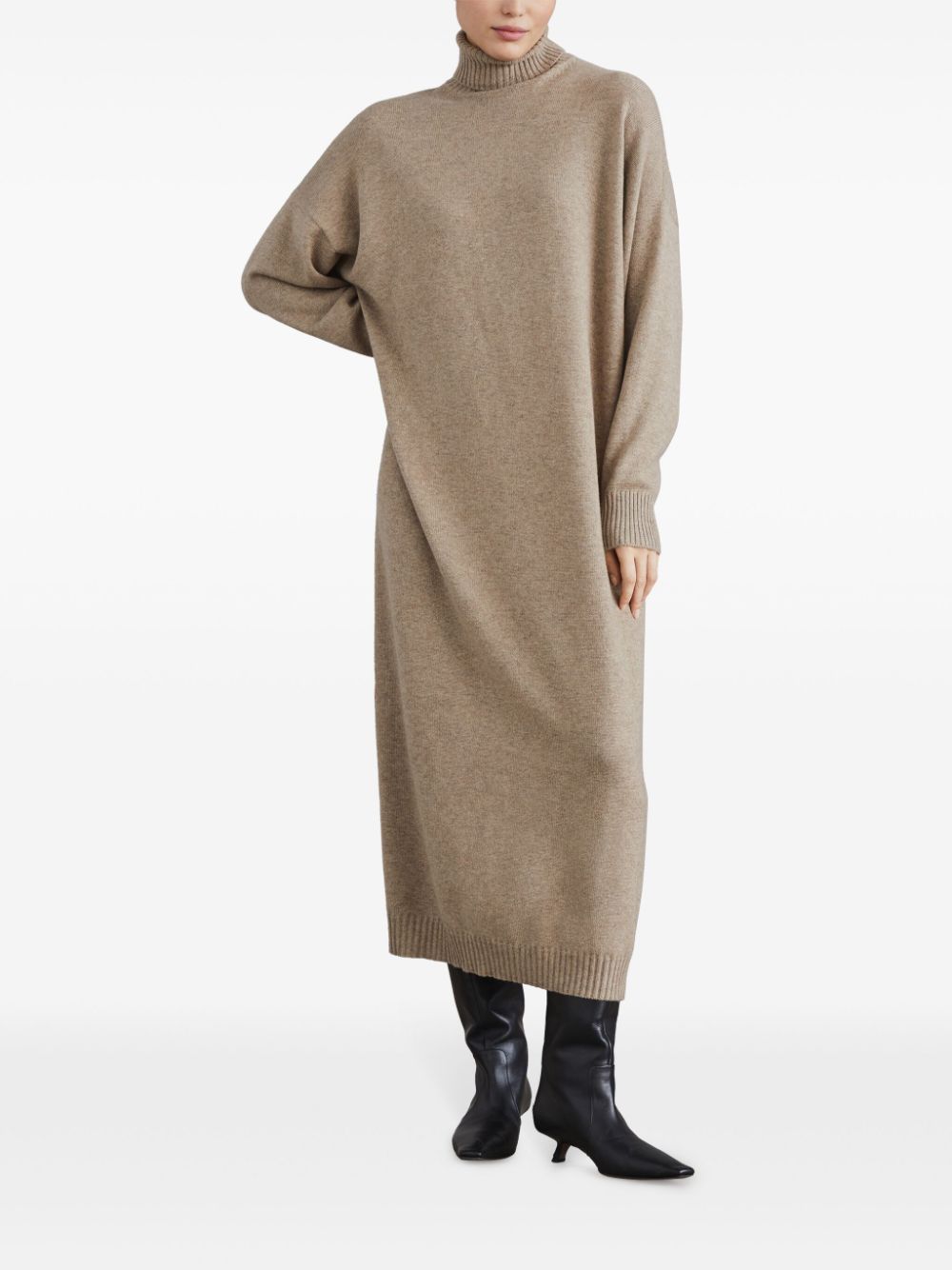 BRUNELLO CUCINELLI Mid-Length Cashmere Dress with Elegant Details