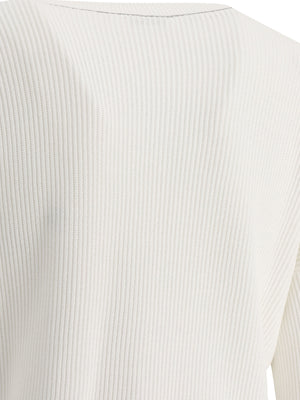 BRUNELLO CUCINELLI Classic White Cotton Sweater