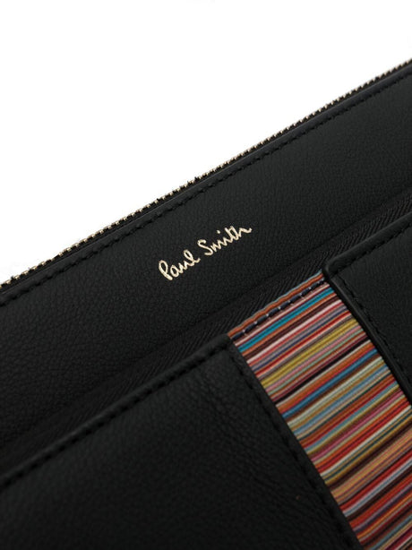 PAUL SMITH Men's Leather Mini Handbag Document Case - SS24 Collection