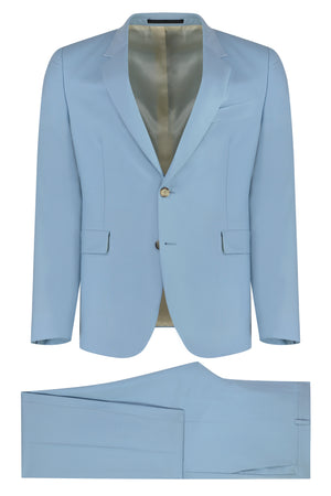 Men's Light Blue Wool and Mohair Two-Piece Suit for SS23