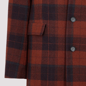 PAUL SMITH Men's Red SB Overcoat for Fall/Winter 2024