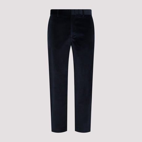 Blue Cotton Pants for Men from PAUL SMITH FW23 Collection