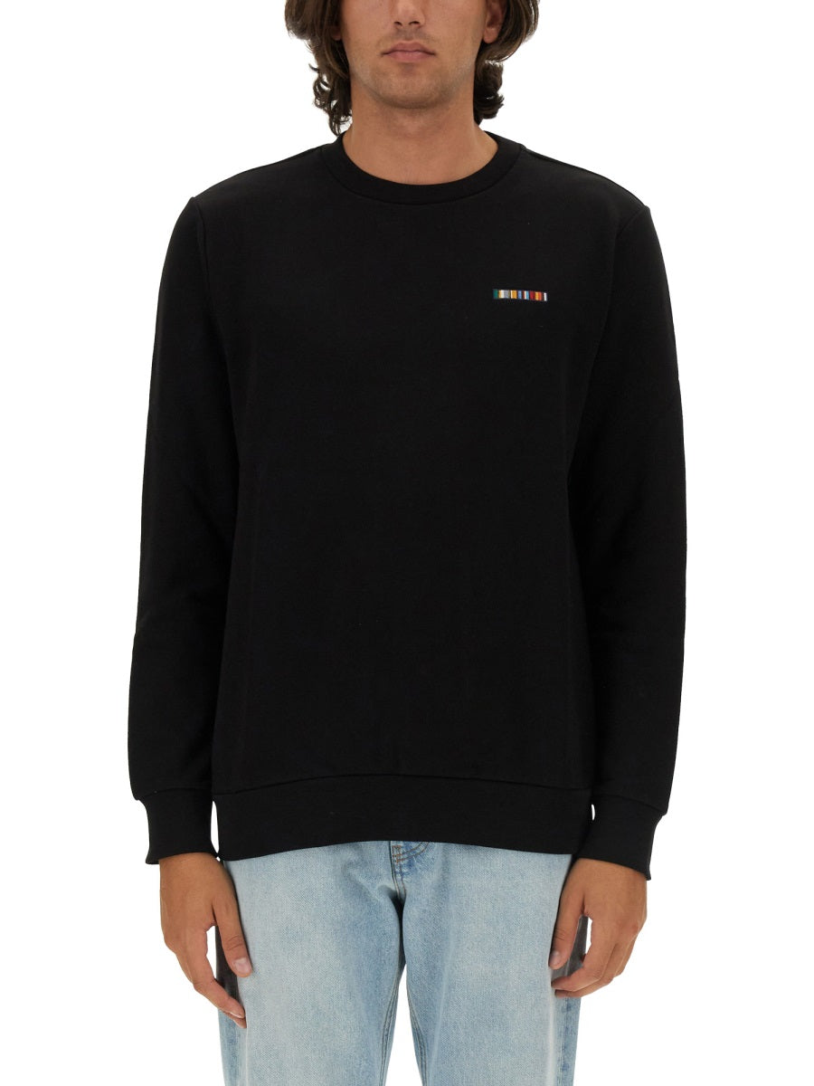 PAUL SMITH Men's Regular Fit Organic Cotton Logo Sweatshirt