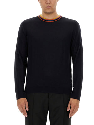 PAUL SMITH Classic Merino Wool Sweater - Size L