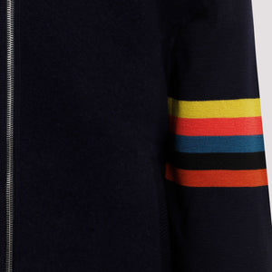 PAUL SMITH Navy Wool Knit Bomber Jacket for Men - FW24