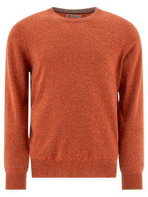 BRUNELLO CUCINELLI Luxury Cashmere Sweater in Orange