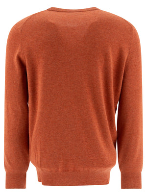 BRUNELLO CUCINELLI Luxury Cashmere Sweater in Orange