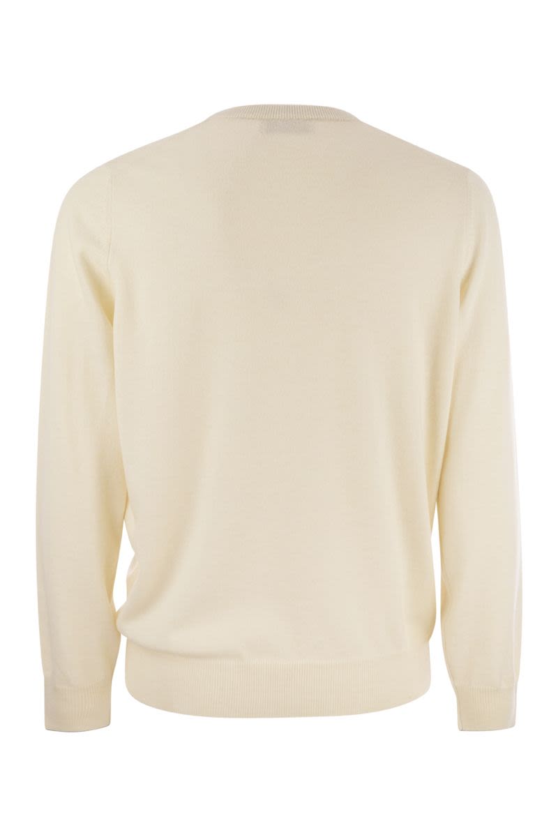 Men's Pure Cashmere Hazeltnut Crew-Neck Sweater - 2024 Collection