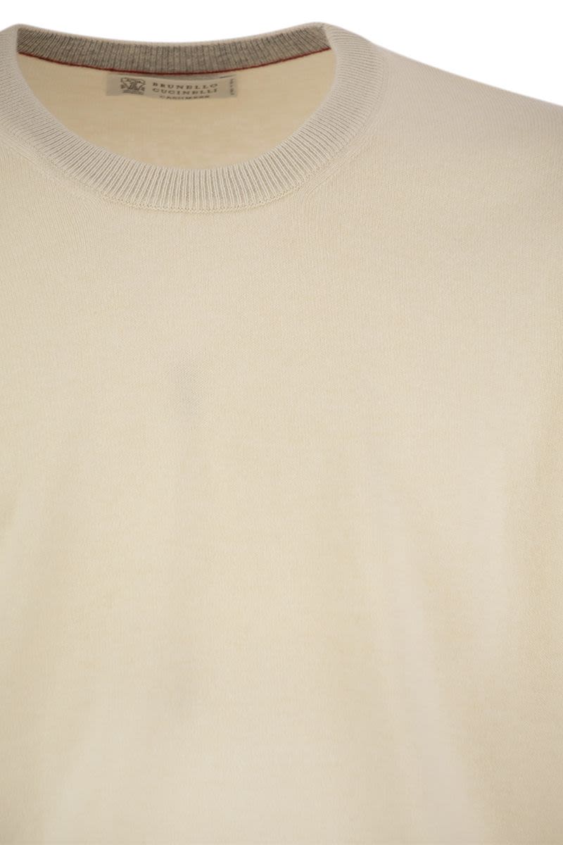 Men's Pure Cashmere Hazeltnut Crew-Neck Sweater - 2024 Collection