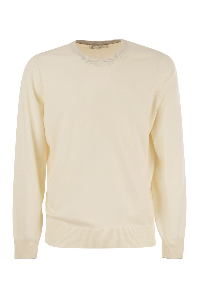 Men's Pure Cashmere Hazeltnut Crew-Neck Sweater - 2024 Collection