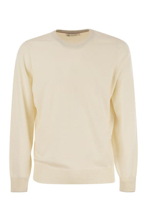 Men's Pure Cashmere Hazeltnut Crew-Neck Sweater - 2024 Collection