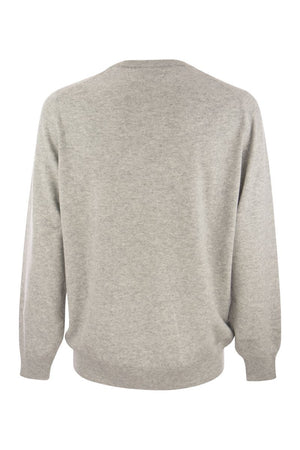 Men's Pure Cashmere Hazeltnut Crew-Neck Sweater - 2024 Collection