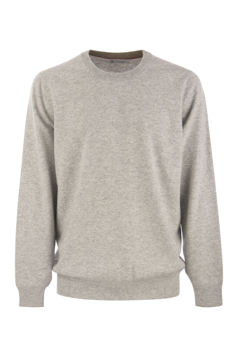 Men's Pure Cashmere Hazeltnut Crew-Neck Sweater - 2024 Collection